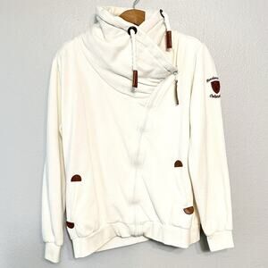 High Camp Outfitters Breckenridge CO Chunky White Zip Sweatshirt women's large